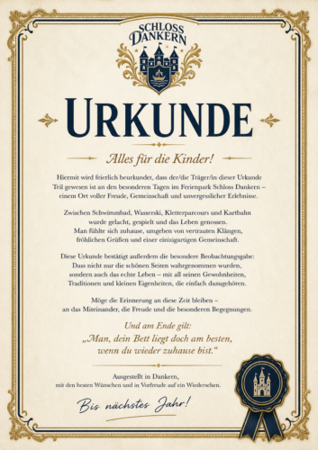 Schloss-dankern Urkunde Urk Urkers